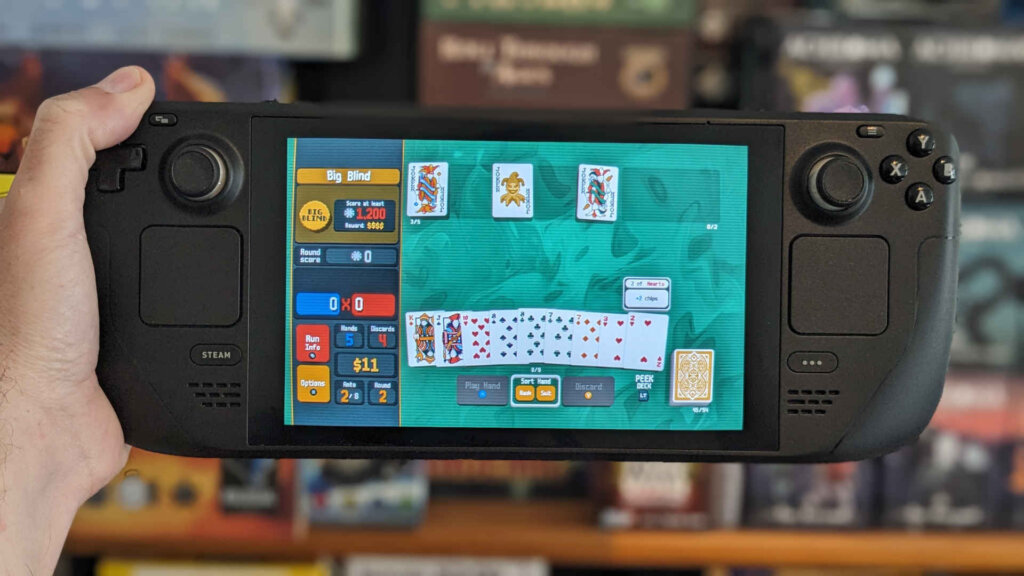 Best Deck Building Video Games: Balatro on Steam Deck
