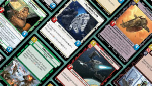 Jump to Lightspeed SWU Cards arranged at 45 degree angles