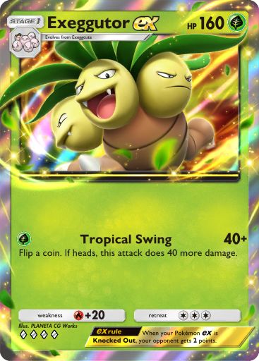 Exeggutor ex, a card from Genetic Apex, a Pokémon TCG Pocket set.