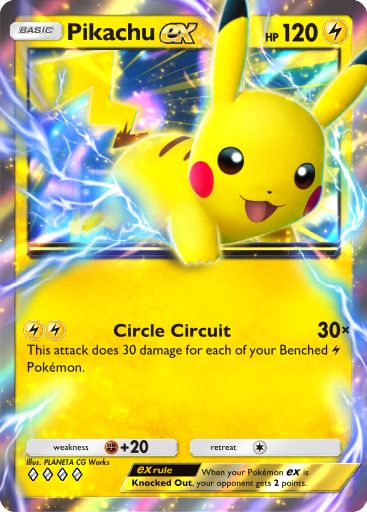 Pikachu ex, a high-performing card from Genetic Apex.