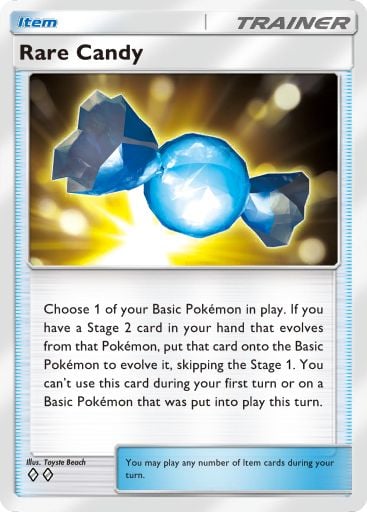 Rare Candy, a new card from PTCGP's Celestial Guardians set. Illustrated by Toyste Beach.