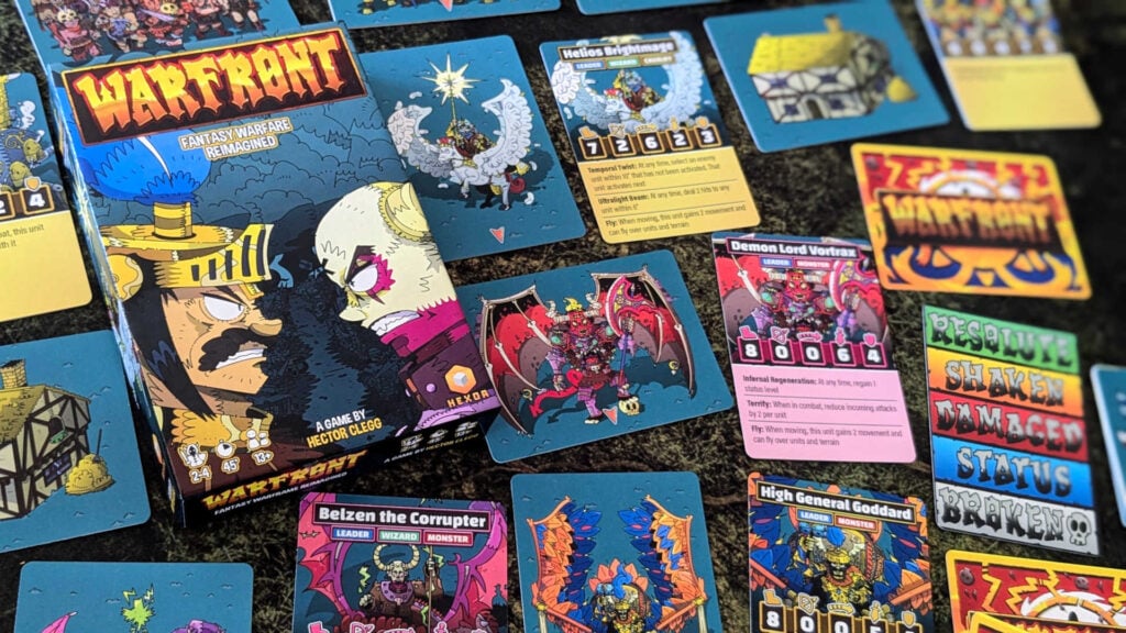 Warfront game box and cards