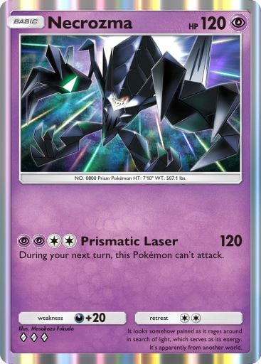 Necrozma, a Pokémon card from the latest Pokémon TCG Pocket set, Celestial Guardians. Illustrated by Masakazu Fukuda. Image credit: The Pokémon Company