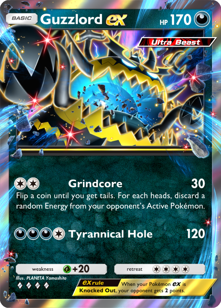 Guzzlord ex, a new card from Extradimensional Crisis, the next PTCGP pack. Image credit: The Pokémon Company