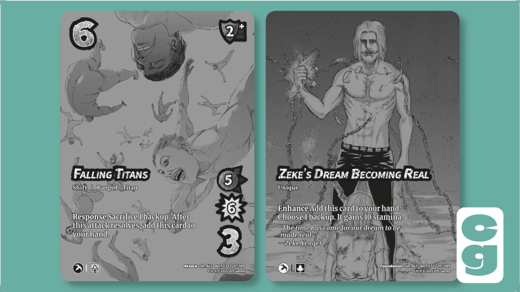 Card 220 from the Attack on Titan: Apocalypse UniVersus set