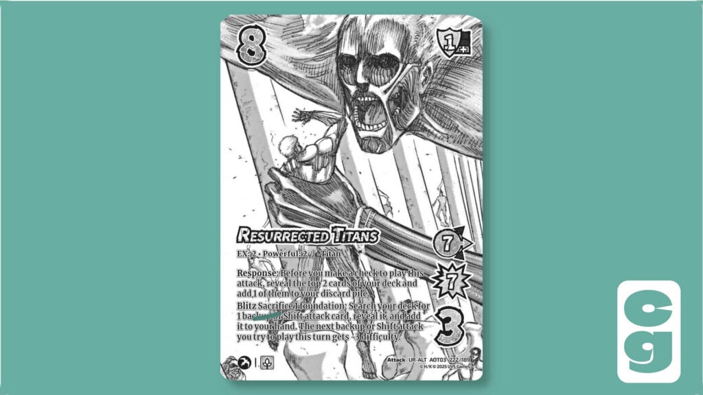 Attack on Titan card Resurrected Titans, 222/189