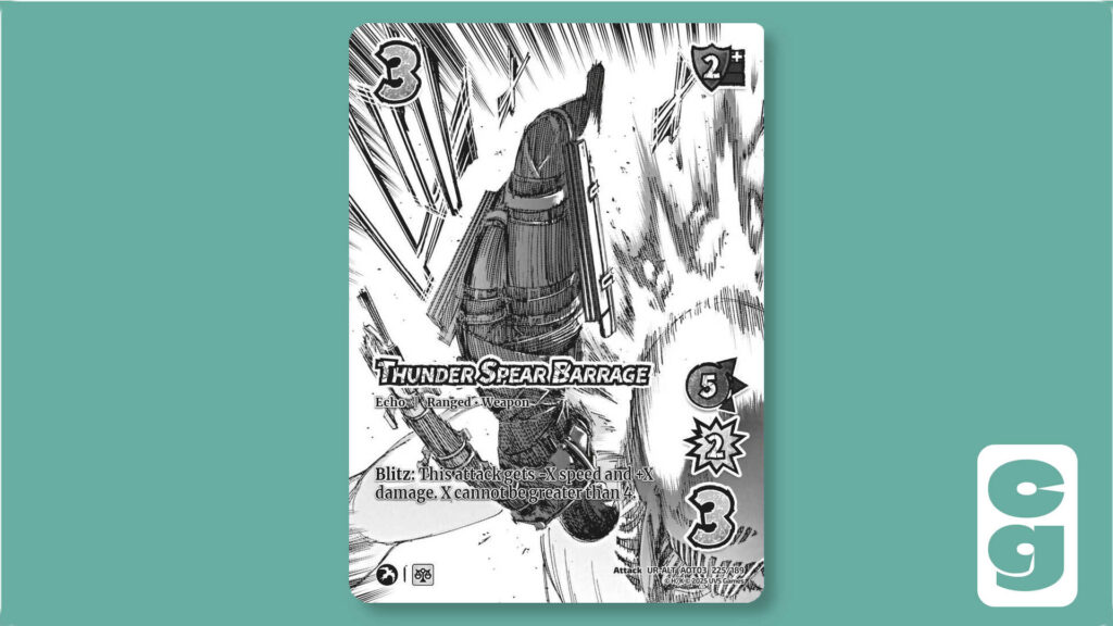 Card 225 of the Attack on Titan: Apocalypse UniVersus set