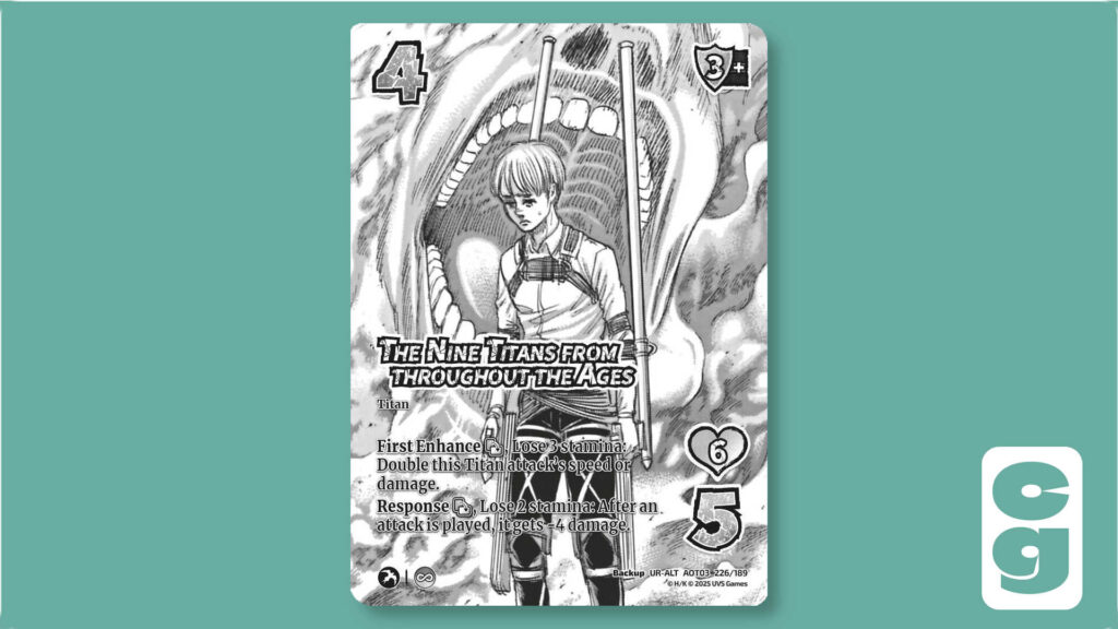Attack on Titan Apocalypse UniVersus card 226, alternate art variant