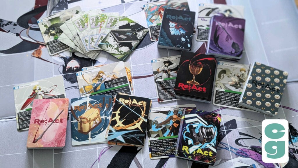 Re;Act Artist cards and their Action card backs